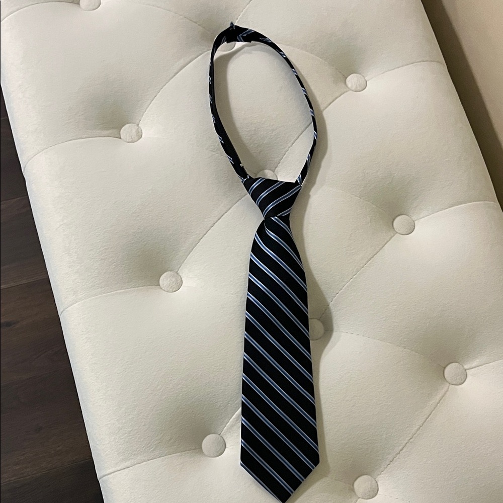 Boys Navy and blue Striped Necktie